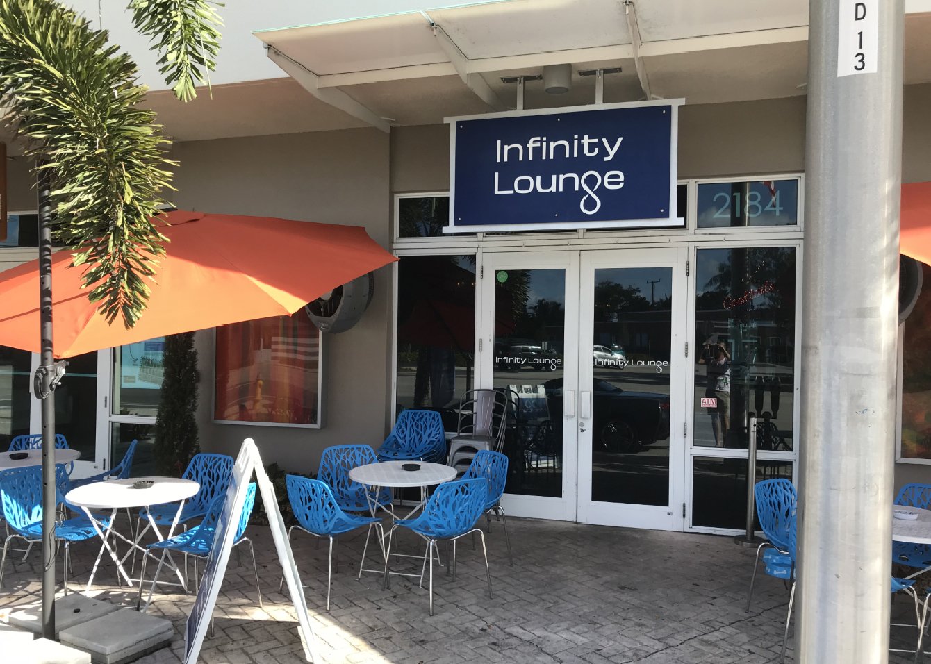 Infinity Lounge exterior at 2184 Wilton Drive in Wilton Manors, Florida — a landmark bar on the Drive